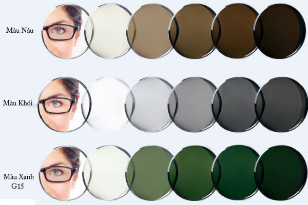 Kính mát đổi màu có thể làm thêm độ cho người bị tật khúc xạ hoặc chỉ làm tròng kính thường như kính thời trang